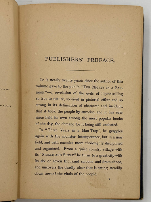 Three Years in a Man-Trap by T.S. Arthur - 1872
