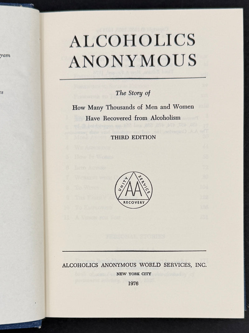 Alcoholics Anonymous — Third Edition, Third Printing (1977)