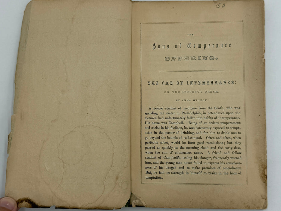 Set of Three Early Sons of Temperance Publications (ca. 1850–1855)
