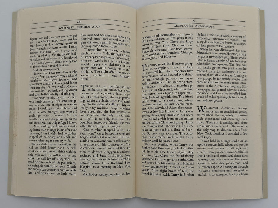 Scribner’s Commentator January 1941 - Featuring “Alcoholics Anonymous” by Theodore English