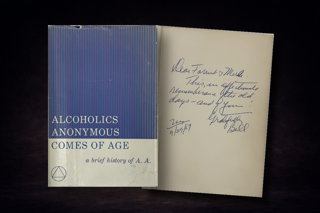 Signed by Bill Wilson - Alcoholics Anonymous Comes Of Age - First Printing from 1957