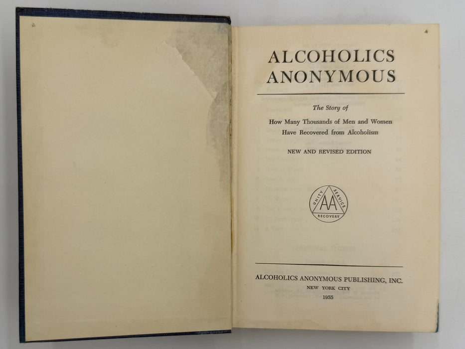 Alcoholics Anonymous Second Edition First Printing from 1955 - RDJ