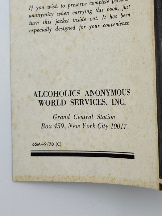 Alcoholics Anonymous Second Edition Big Book 11th Printing with ODJ