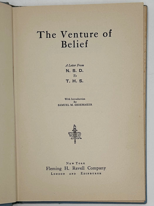 The Venture of Belief by Philip Marshall Brown - 1st Edition West Coast Collection