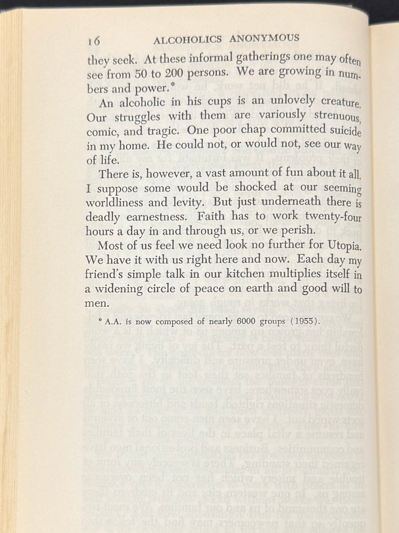 Alcoholics Anonymous Big Book — Second Edition, First Printing, First Issue — 1955