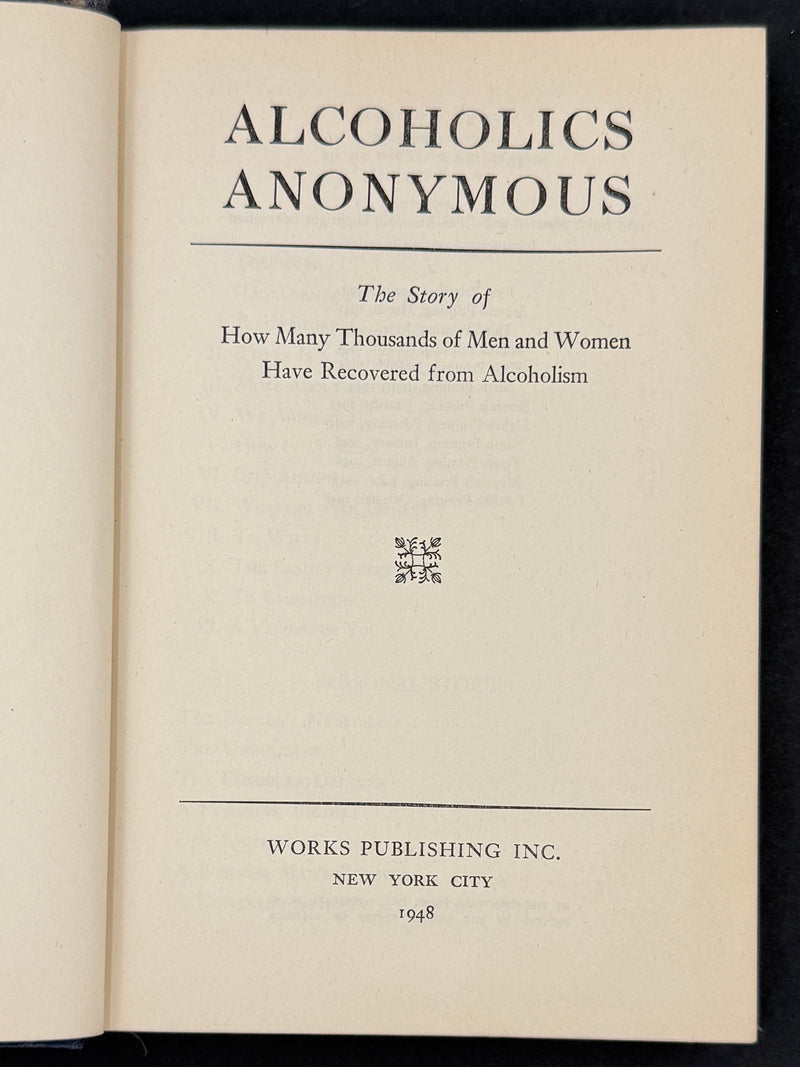 Alcoholics Anonymous — First Edition, Twelfth Printing (October 1948) with Original Dust Jacket