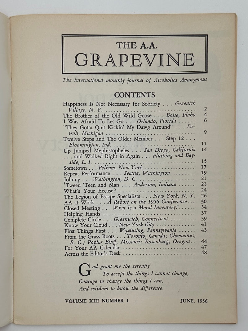 AA Grapevine from June 1956