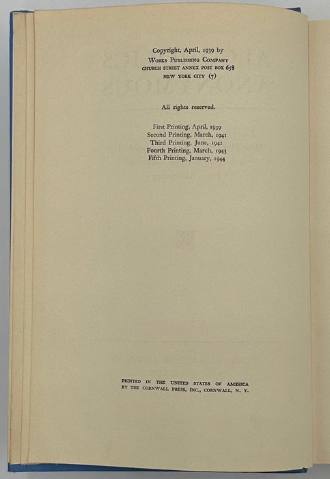 Alcoholics Anonymous — First Edition, Fifth Printing (January 1944) - “Baby Blue” Cover With Original Dust Jacket