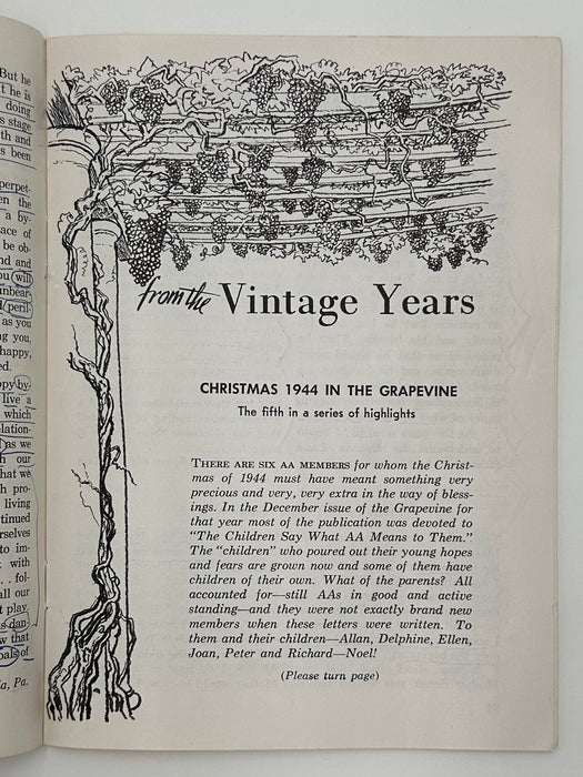 AA Grapevine from December 1957 - The Greatest Gift of All by Bill