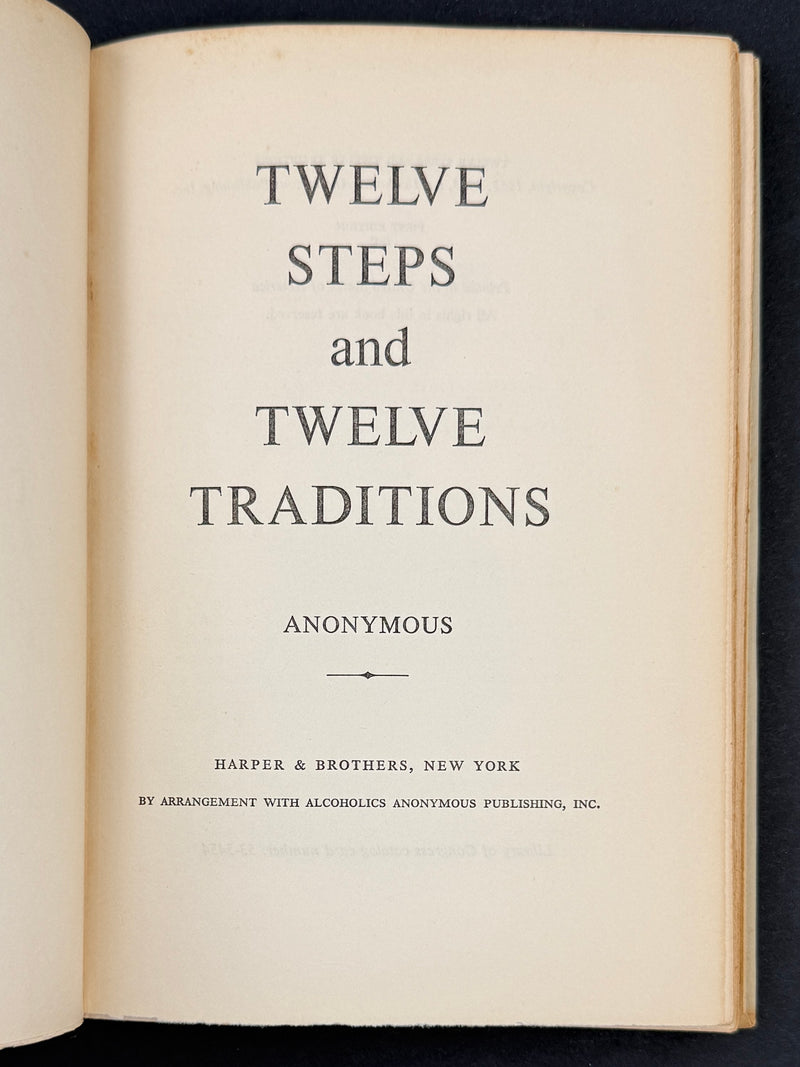 Twelve Steps and Twelve Traditions — First Printing (1953) Harper & Brothers Edition — Original Dust Jacket