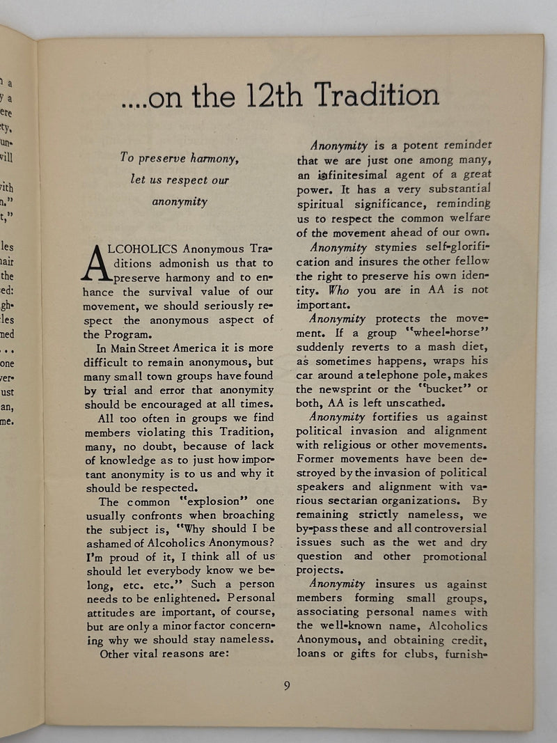 AA Grapevine from December 1949