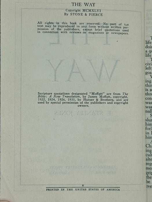 Signed - The Way by E. Stanley Jones