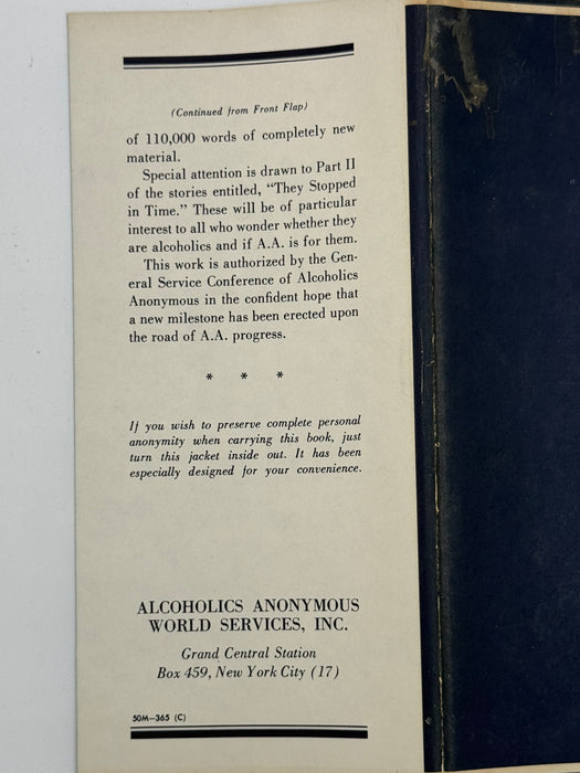 Alcoholics Anonymous Second Edition 7th Printing from 1965 - ODJ