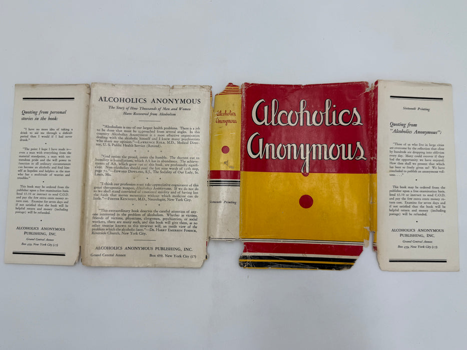 Alcoholics Anonymous First Edition 16th Printing from 1954 with ODJ