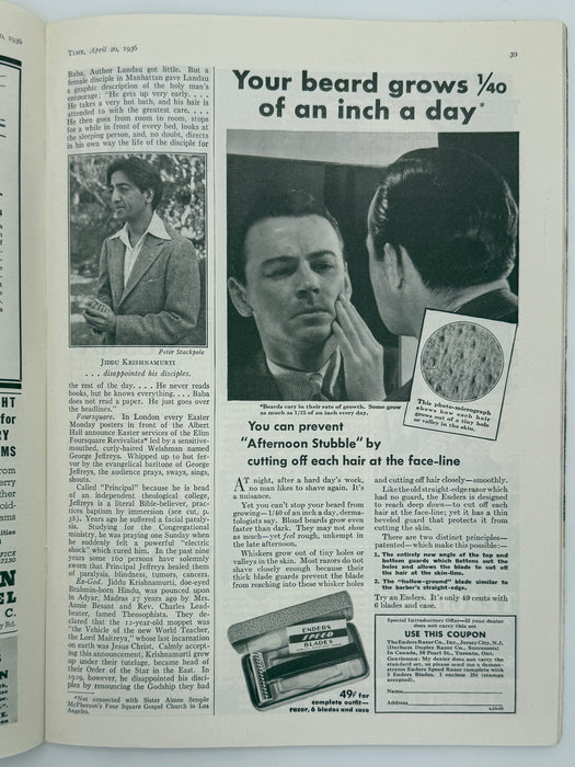 Time Magazine from April 1936 - Cultist Buchman
