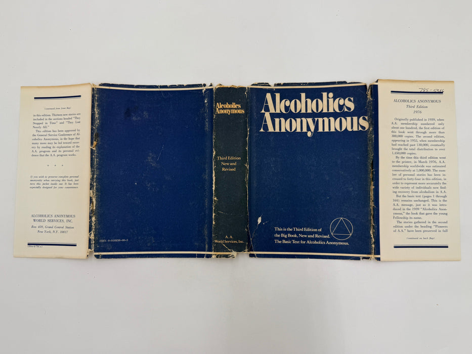 1976 Alcoholics Anonymous Big Book – Third Edition, First Printing – (ODJ) Recovery Collectibles