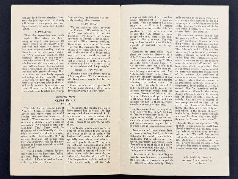 The Story of Alanon of New Jersey | Early A.A. Clubhouse & Intergroup History