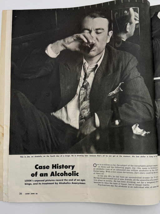 Look Magazine from June 1945 - Case History of an Alcoholic Recovery Collectibles