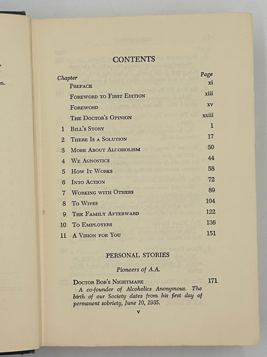 Alcoholics Anonymous Second Edition 8th Printing from 1966 - RDJ