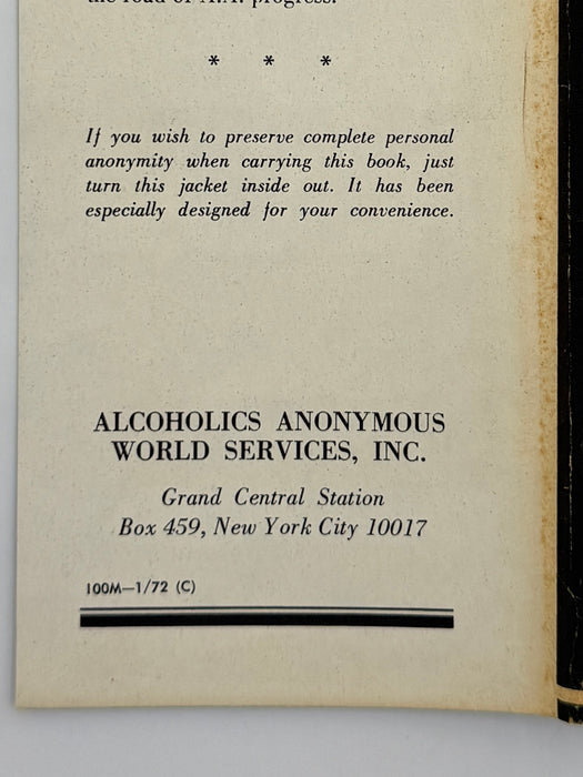 Alcoholics Anonymous Second Edition 13th Printing from 1972 - ODJ