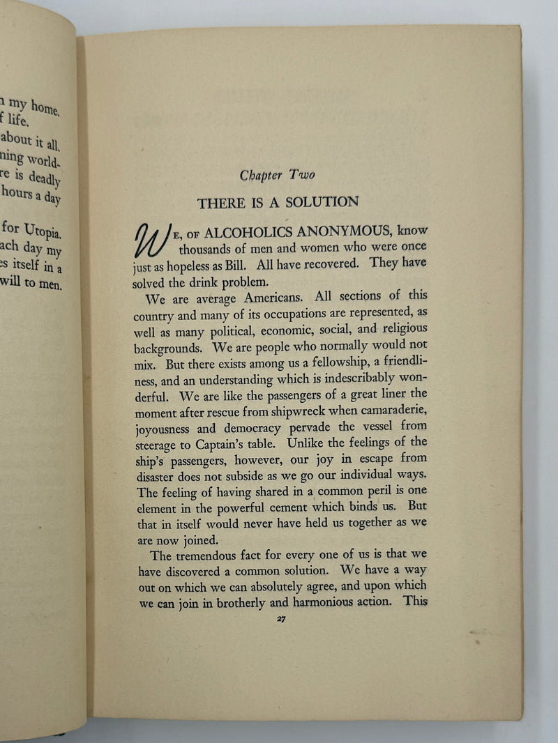 Alcoholics Anonymous First Edition 5th Printing from 1944 - RDJ