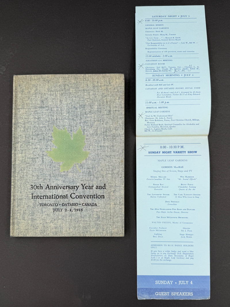 1965 Alcoholics Anonymous 30th Anniversary International Convention Collection