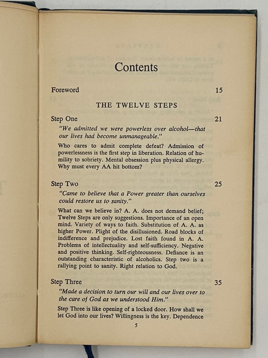 Twelve Steps and Twelve Traditions - First Small Hardback Printing - 1965