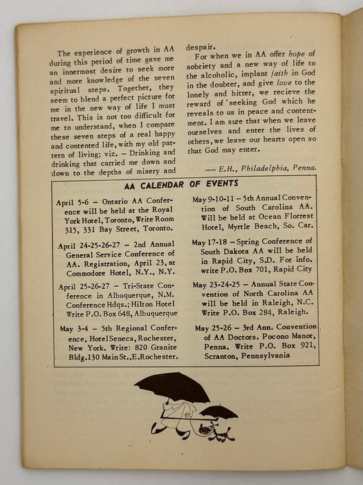 AA Grapevine - Tradition One by Bill - April 1952