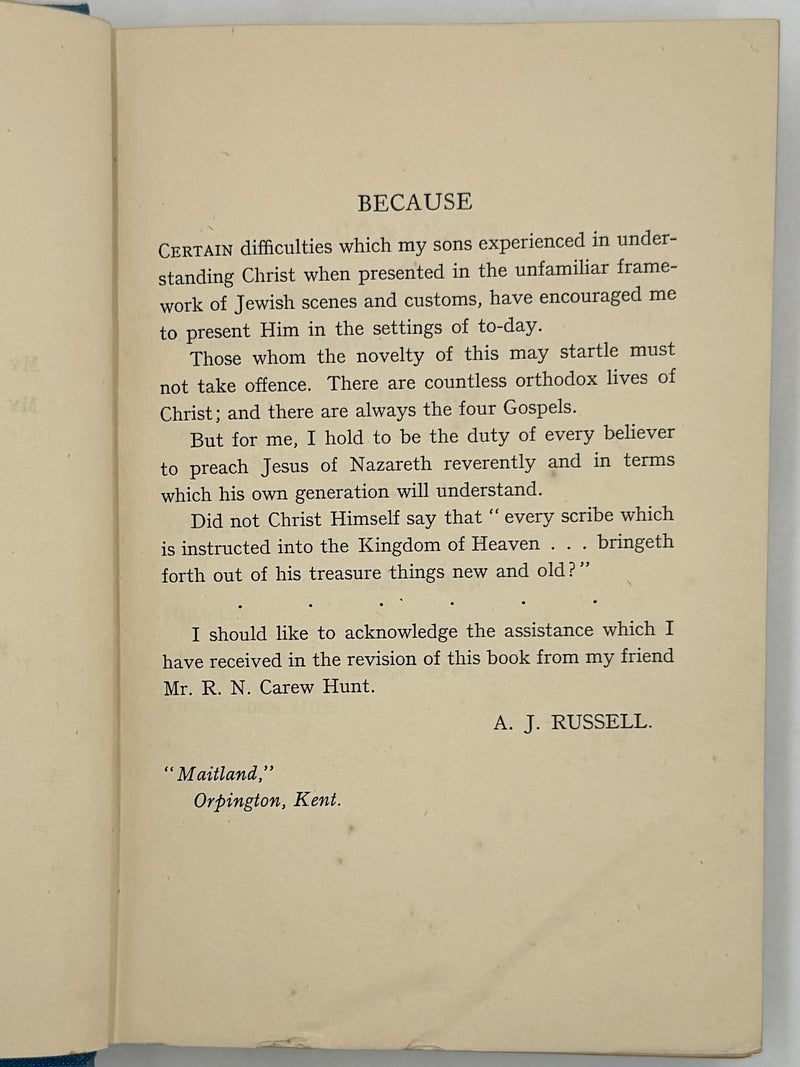 Christ Comes To Town by A.J. Russell - First Printing from 1935 - ODJ