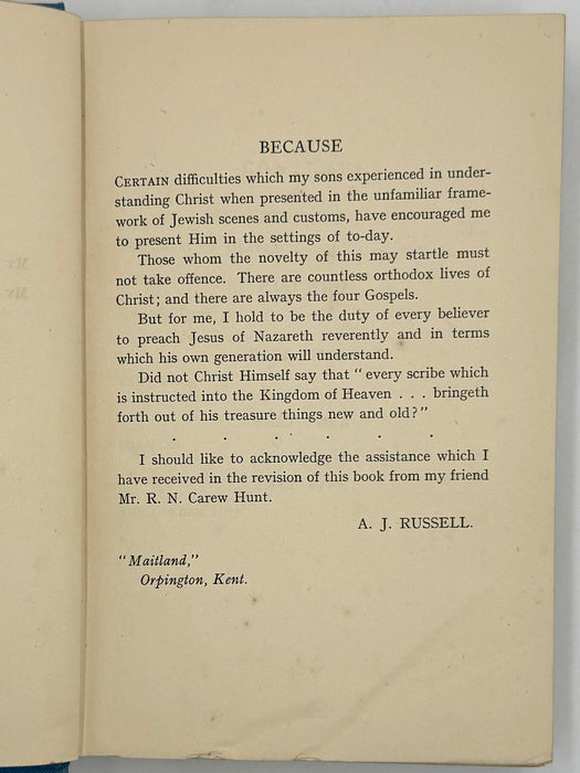 Christ Comes To Town by A.J. Russell - First Printing from 1935 - ODJ