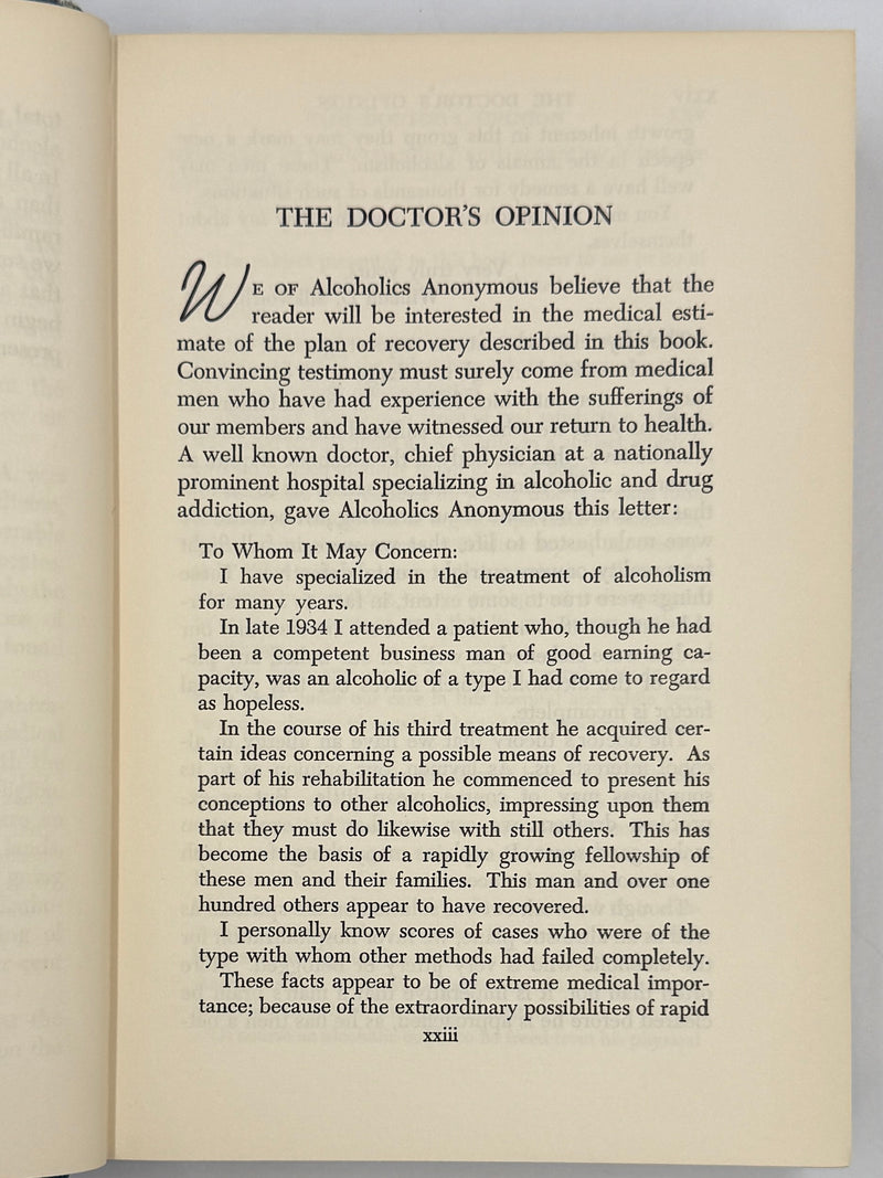Alcoholics Anonymous Second Edition — Third Printing (1959) with RDJ