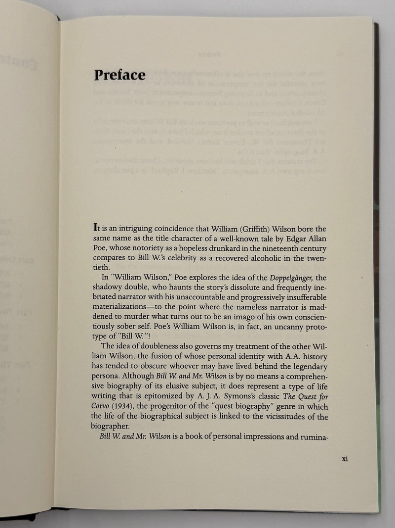 Bill W. and Mr. Wilson: The Legend and Life of A.A.'s Co-founder - 2000 Hardcover ODJ - Ex-Library