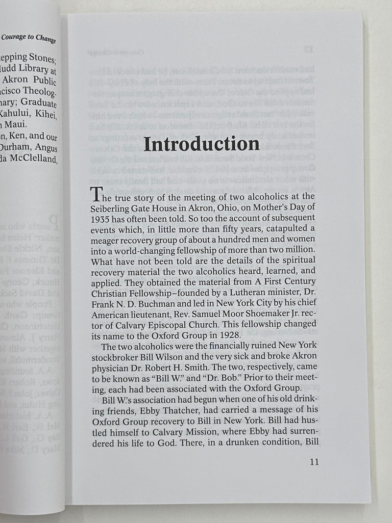 COURAGE TO CHANGE: The Christian Roots of the Twelve-Step Movement by Bill Pittman and Dick B.