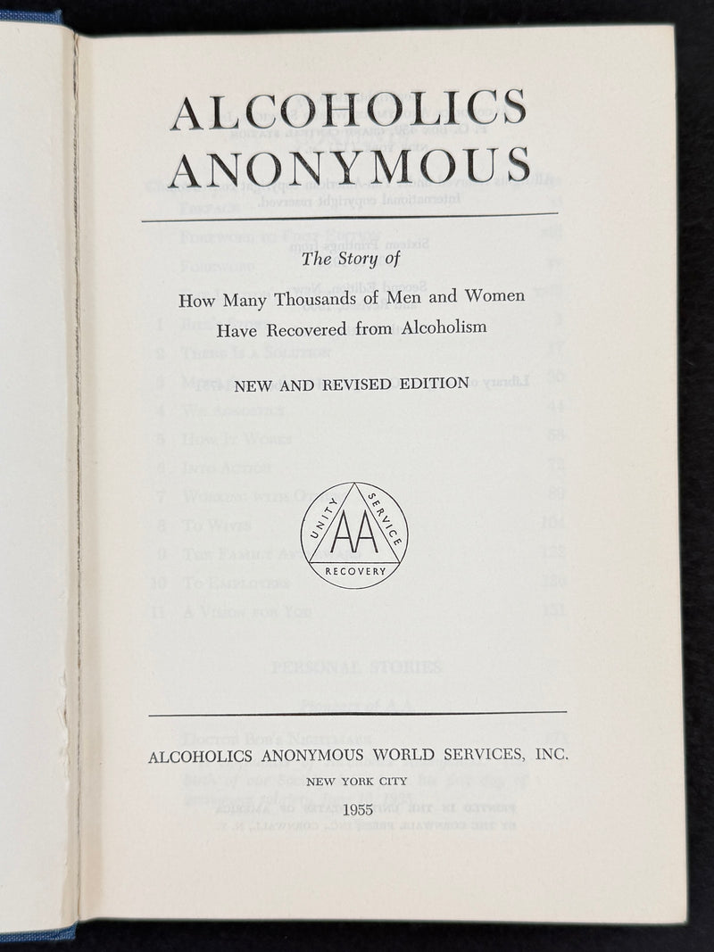 Alcoholics Anonymous — Second Edition, Fourth Printing (1960)