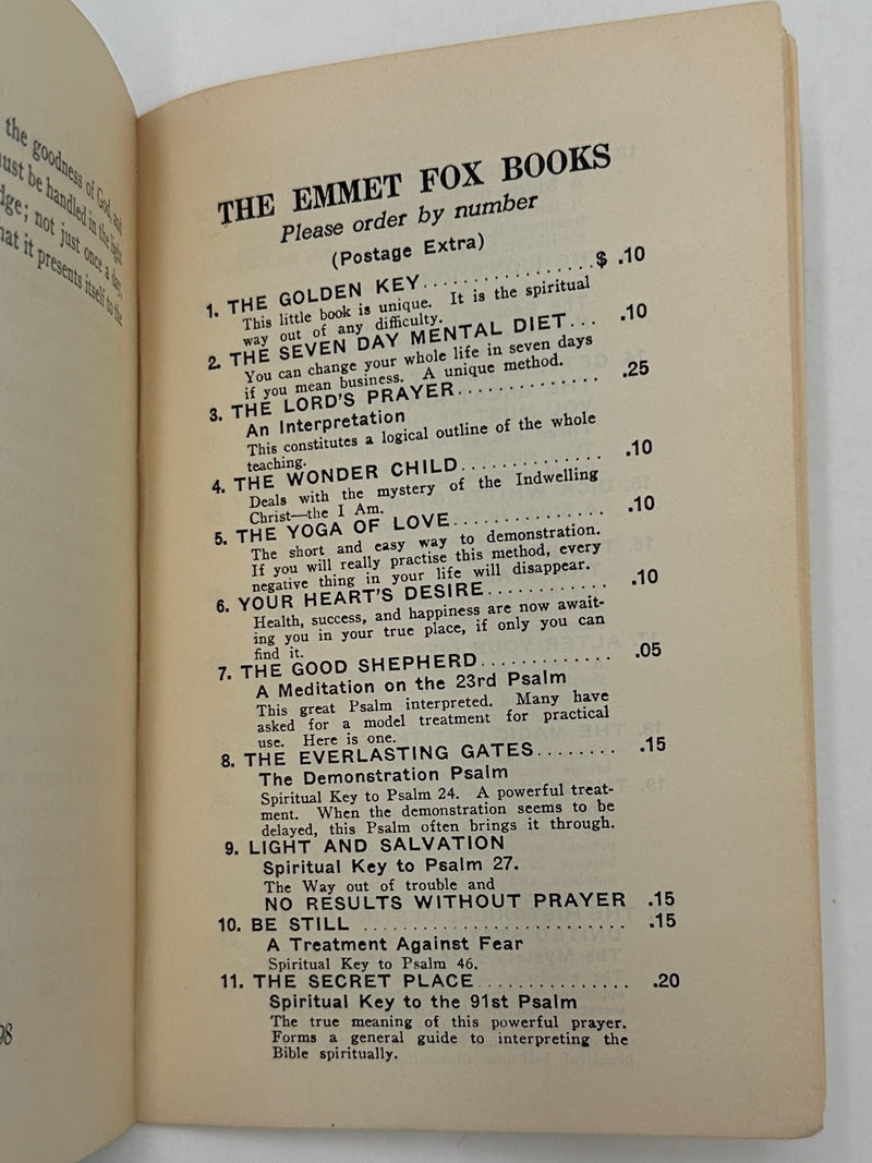 Emmet Fox - THE SEVENTH SPARKS BOOK Recovery Collectibles