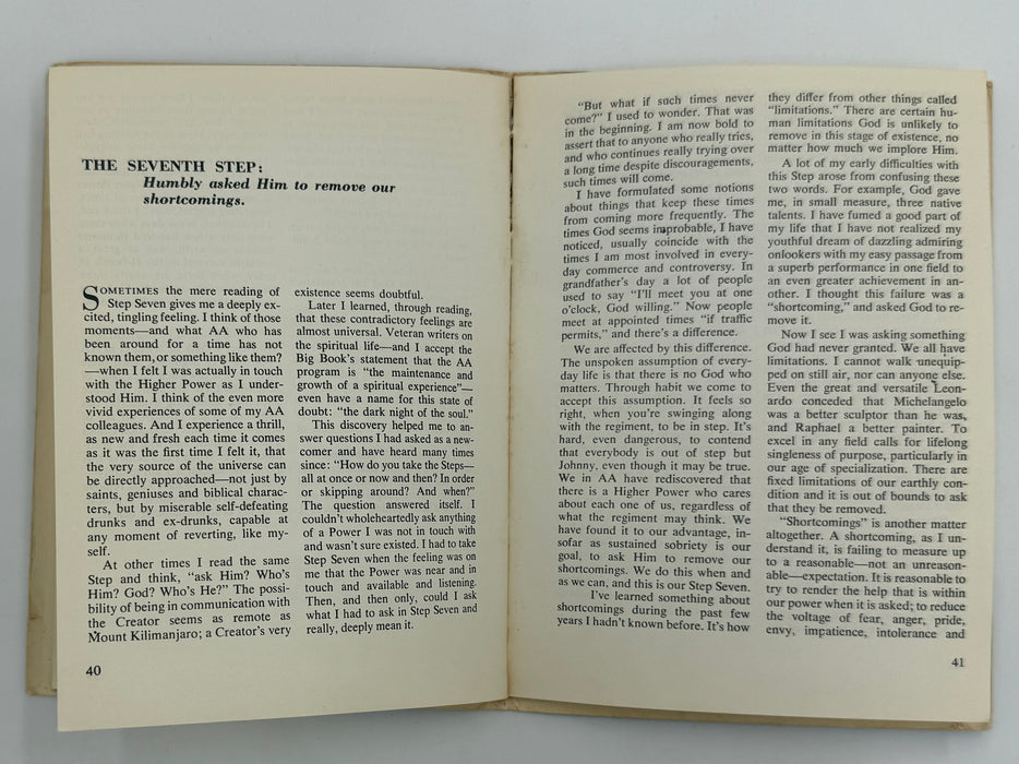 Twelve Steps and the Older Member - Third Printing from 1965