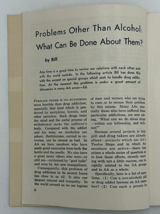 AA Grapevine - Problems Other Than Alcohol by Bill - February 1958