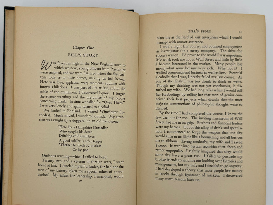 Alcoholics Anonymous First Edition 4th Printing Big Book 1943 - Blue - RDJ