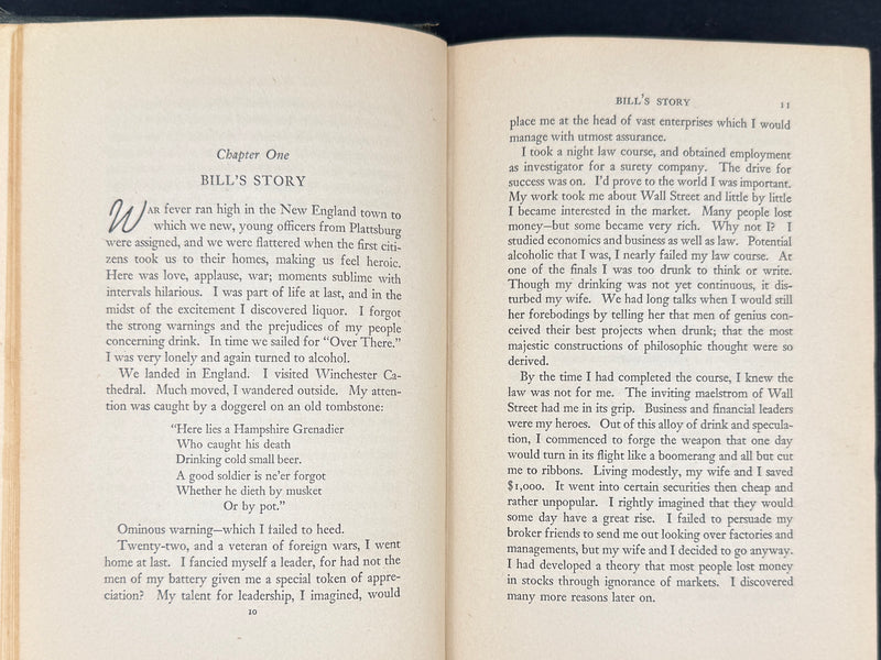Alcoholics Anonymous — First Edition, Fourth Printing (1943) | Green Cloth