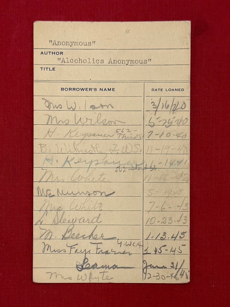 Alcoholics Anonymous (Big Book) — First Edition, First Printing (April 1939)
