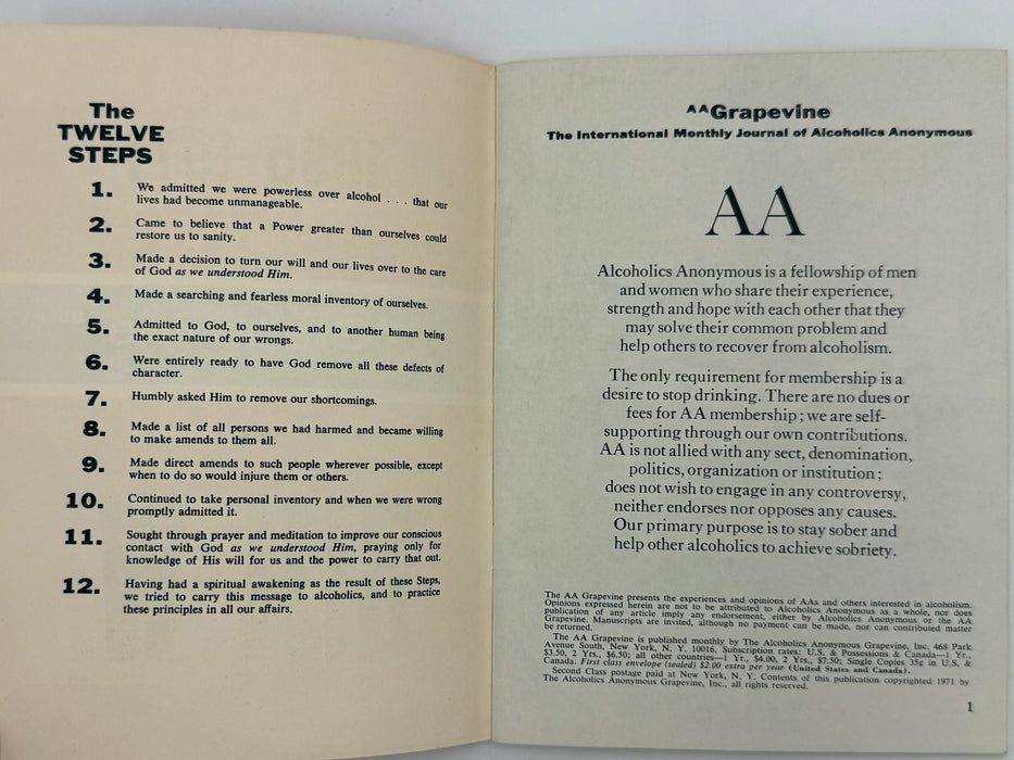 AA Grapevine from March 1971 - Bill W. Memorial Issue