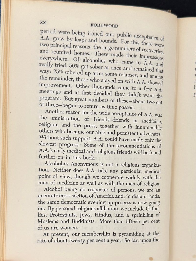 Alcoholics Anonymous — Second Edition, Second Printing (c. 1957)