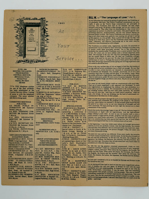 Dry Run Newsletter – June 1983 (Boston Central Service)