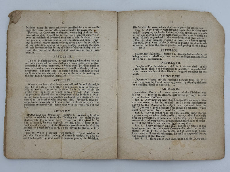 Set of Three Early Sons of Temperance Publications (ca. 1850–1855)