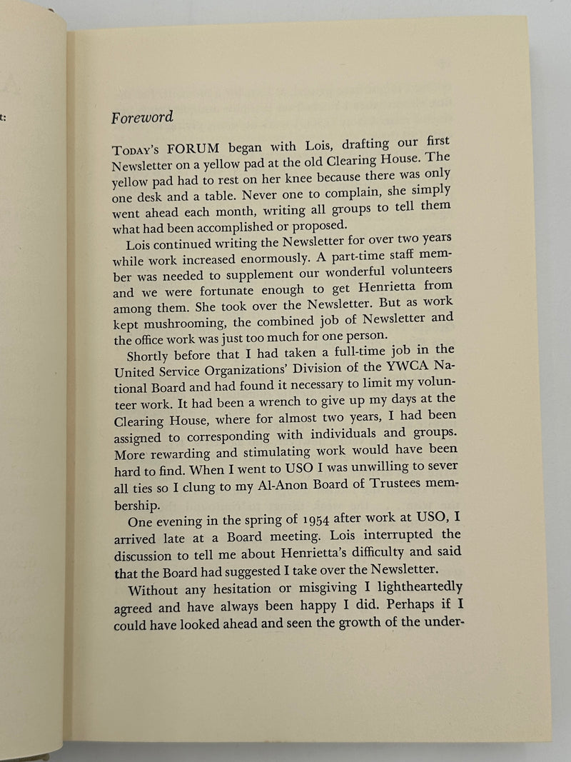 SIGNED - Al-Anon’s Favorite Forum Editorials - First Edition from 1970 - ODJ Recovery Collectibles