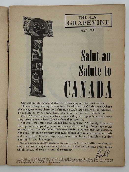 AA Grapevine from May 1951 - Canada