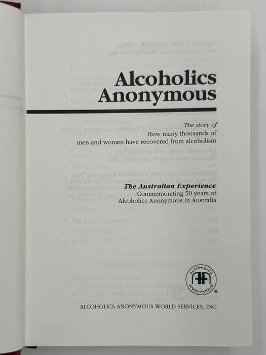 Alcoholics Anonymous: The Australian Experience - Commemorative Edition from 1995