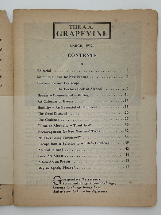 AA Grapevine from March 1952 - HOW