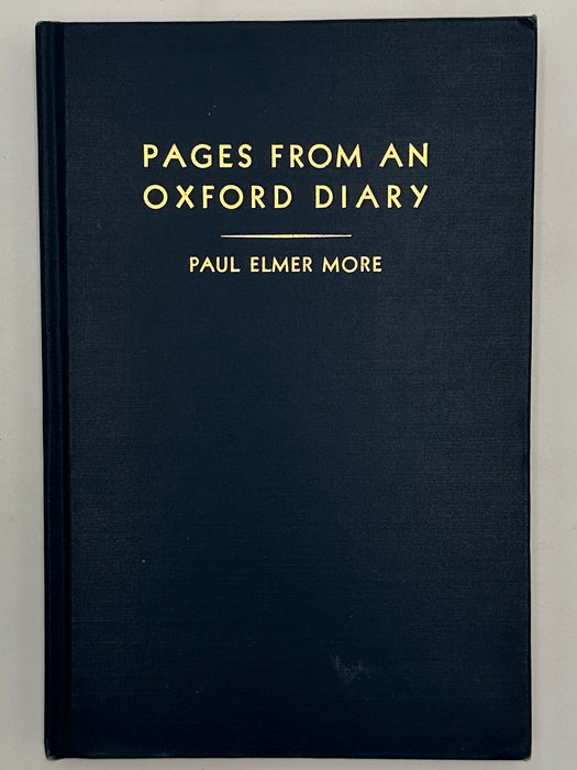 Pages From An Oxford Diary by Paul Elmer More - 1938 - Oxford Group