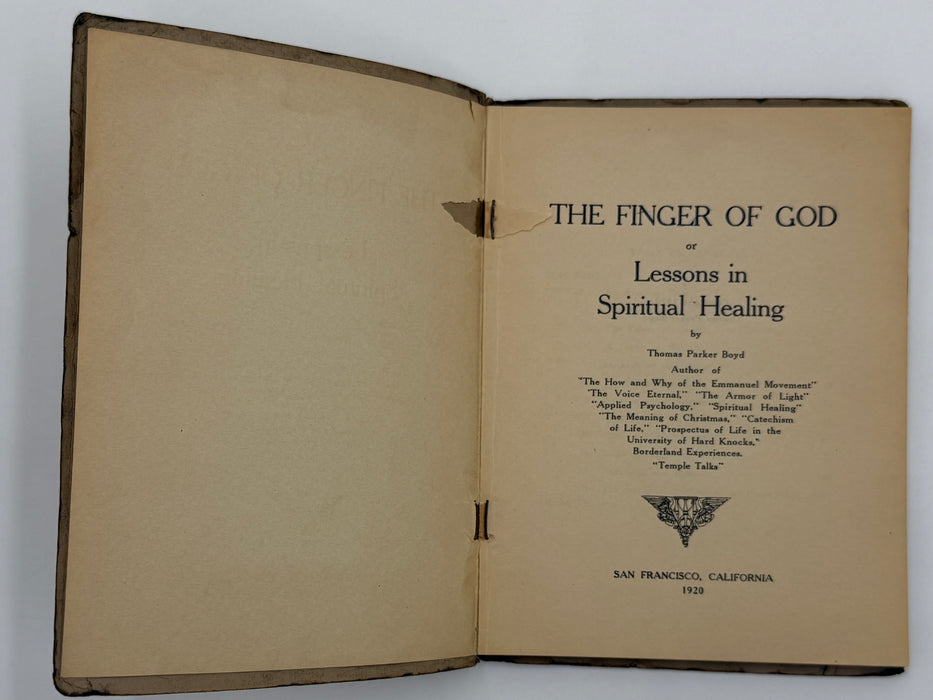 The Finger of God by Thomas Parker Boyd — 1920